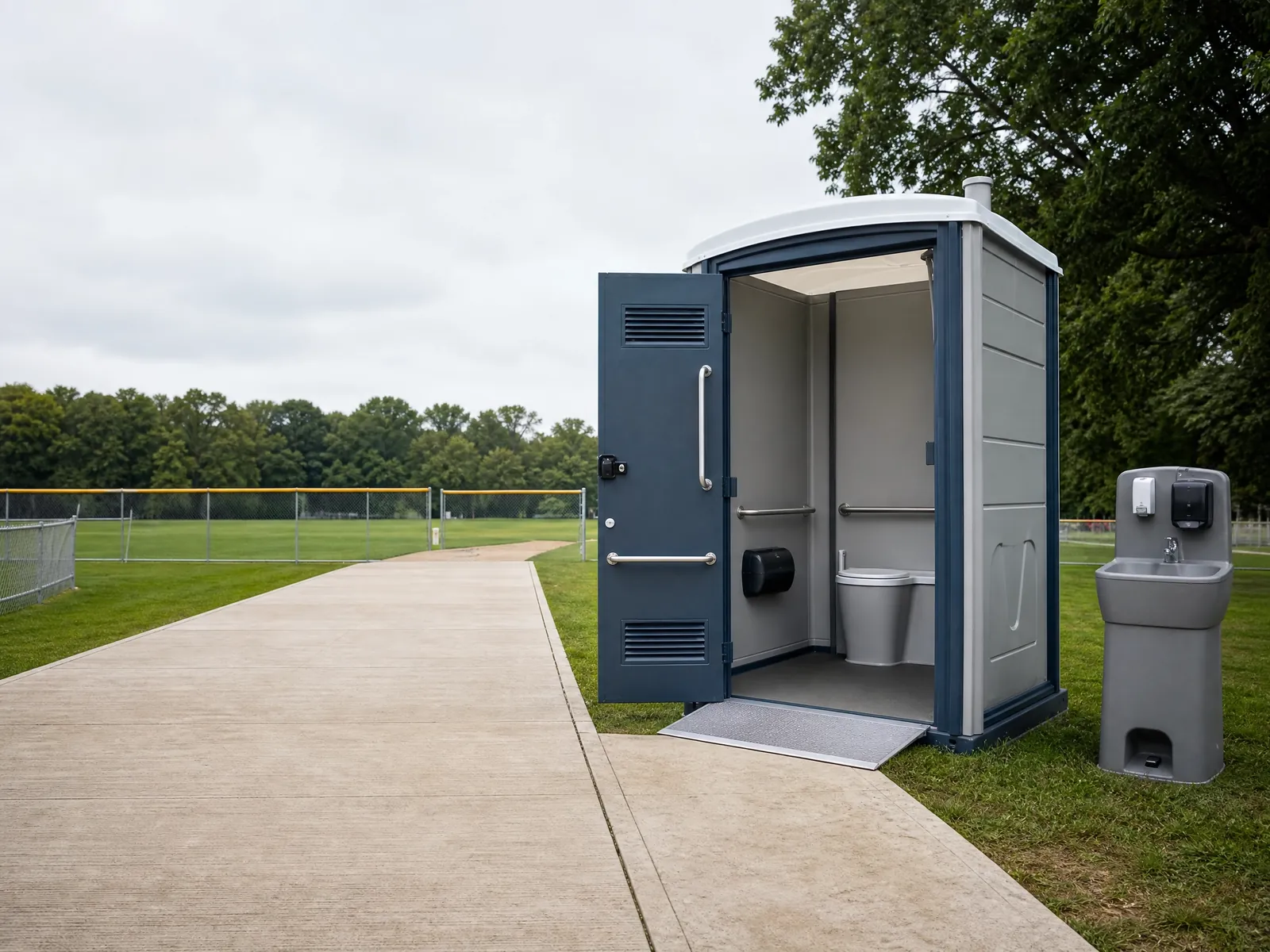 Portable Restrooms That Keep Your Event Moving portable sanitation setup